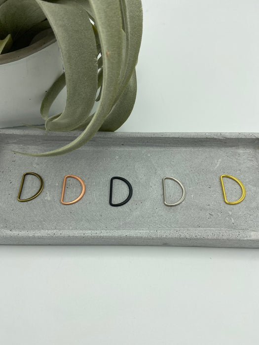 Metall D-Ring (Taschenzubehör) 2,5 cm Silber