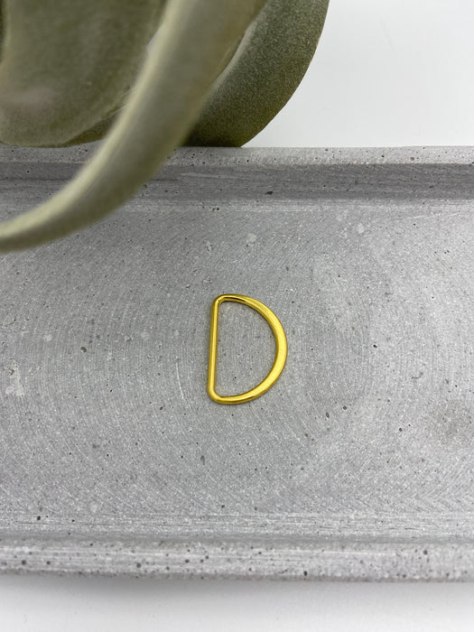 Metall D-Ring (Taschenzubehör) 2,5 cm Gold