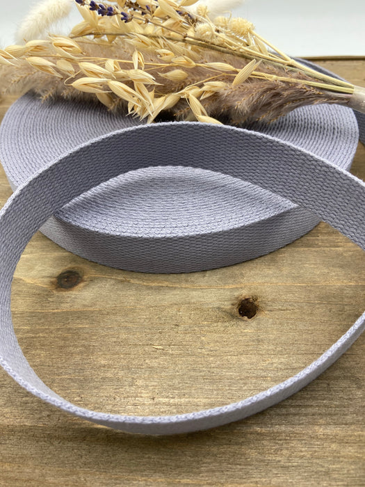 0,5 m Gurtband Hellgrau 2,5 cm (Cotton)