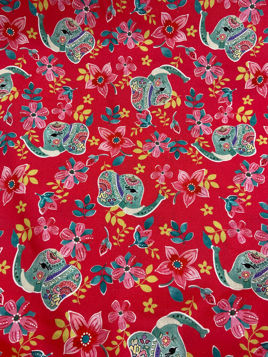 0,5 m Baumwoll-Webware „Indian Elephants“