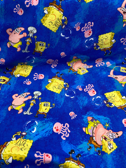 0,5 m Baumwoll-Jersey Spongebob