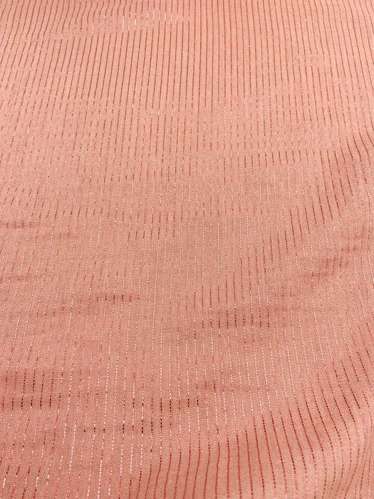 0,5 m Musselin / Double Gauze rosa/ lila feine Streifen