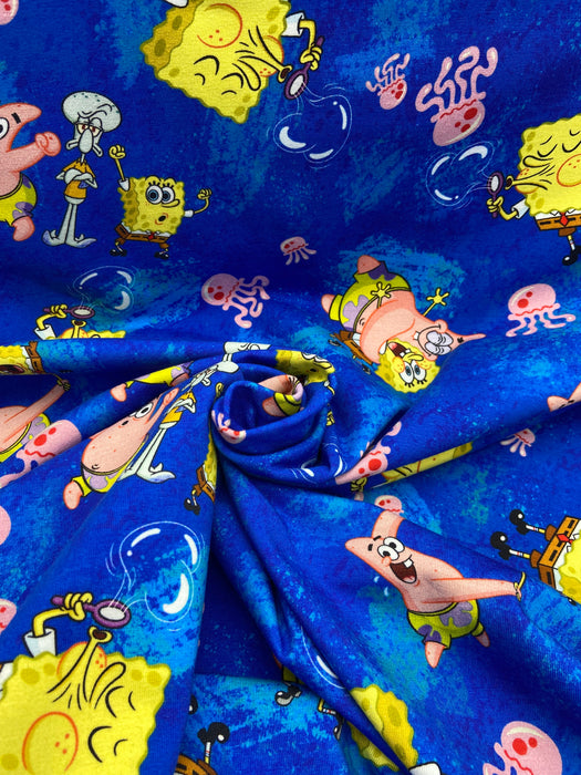 0,5 m Baumwoll-Jersey Spongebob