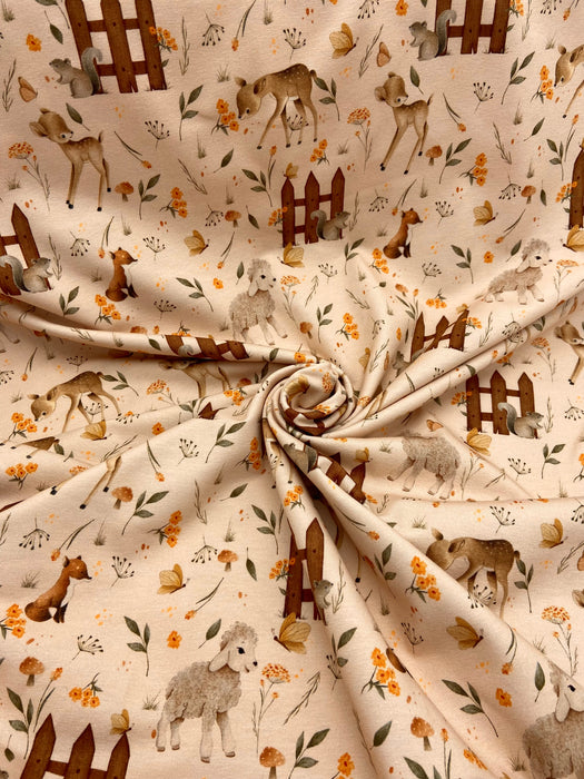 0,5 m Baumwoll-Jersey „Tiere“