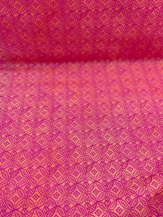 0,5 m Baumwoll-Webware „Hauswurz“ gemustert rosa