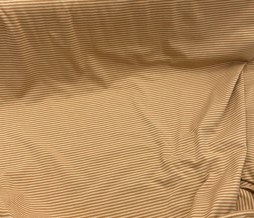 0,5 m Baumwoll-Jersey geringelt braun