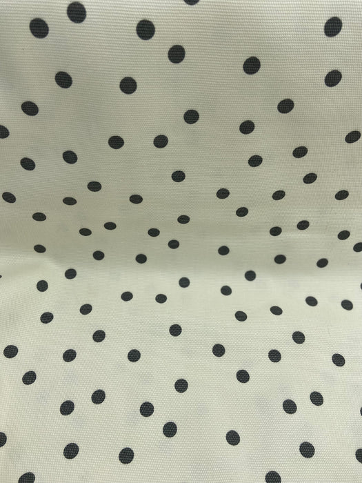 0,5 m Canvas Creme Punkte grau