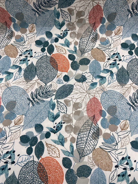 0,5 m Baumwoll-Webware „lets be green“ Blätter