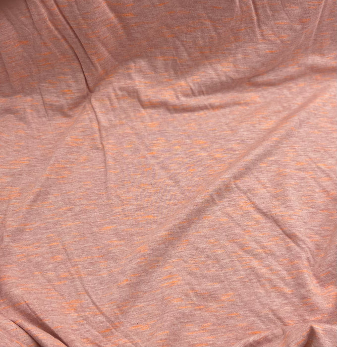 0,5 m Baumwoll-Jersey peach/neon orange