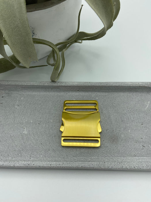Metall Steckschnalle (Taschenzubehör) 4 cm Gold