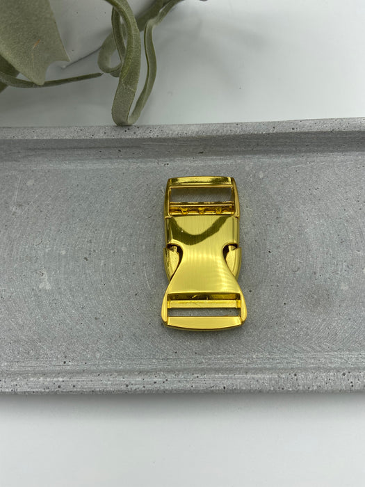 Metall Steckschnalle (Taschenzubehör) 2,5 cm Gold