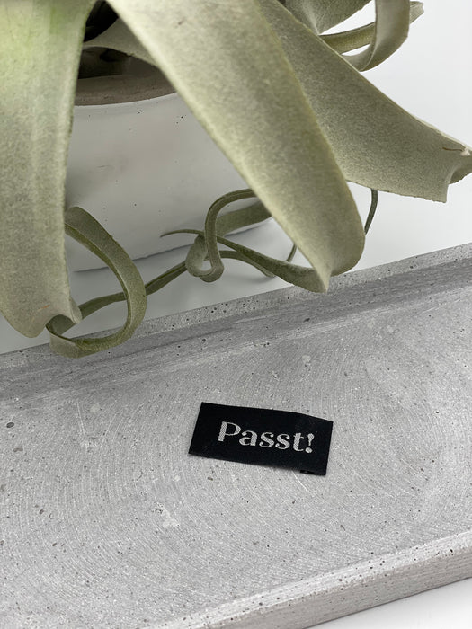 Webetikett / Label „Passt!“ schwarz