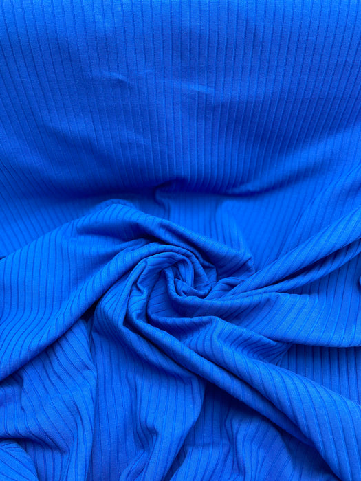 0,5 m Baumwoll-Ripp-Jersey Königsblau