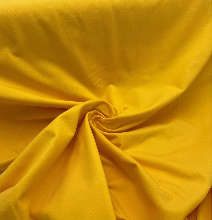 0,5 m Uni Baumwoll-Jersey Gelb