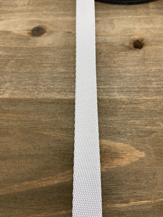 0,5 m Gurtband 1,5 cm weiß (Polyester)