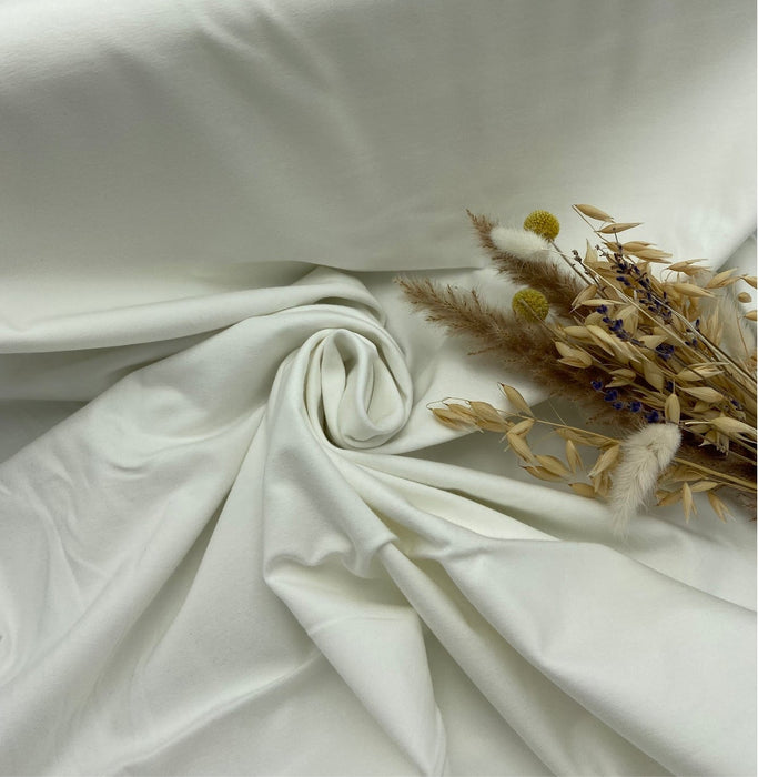 0,5 m Uni Baumwoll-Jersey ecru