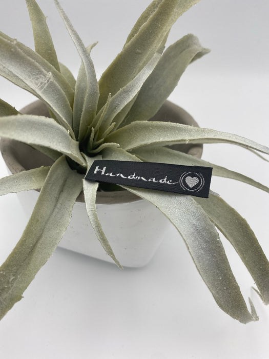 Webetikett / Label „handmade“ schwarz-grau