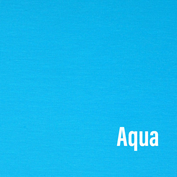 0,5 m Uni Baumwoll-Jersey Aqua
