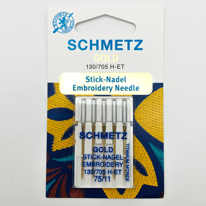 Schmetz 130/705 H-ET Gold-Sticknadel Stärke 75