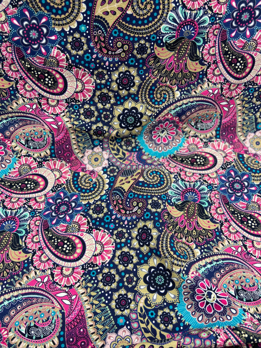 0,5 m French Terry „Paisley“