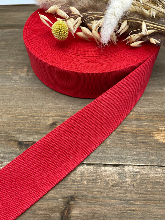 0,5 m Gurtband Rot 4 cm (Cotton)